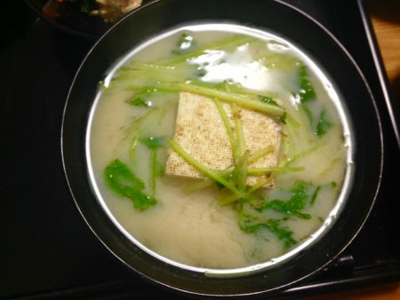 焼き豆腐の白味噌汁