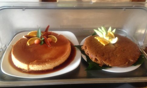 プリンとケーキ
